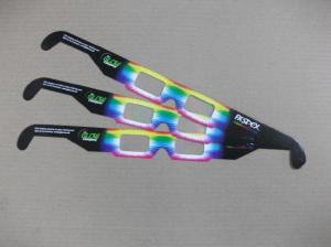 Quality Custom 3D Paper Fireworks Glasses , Festival Kids Rainbow Glasses wholesale