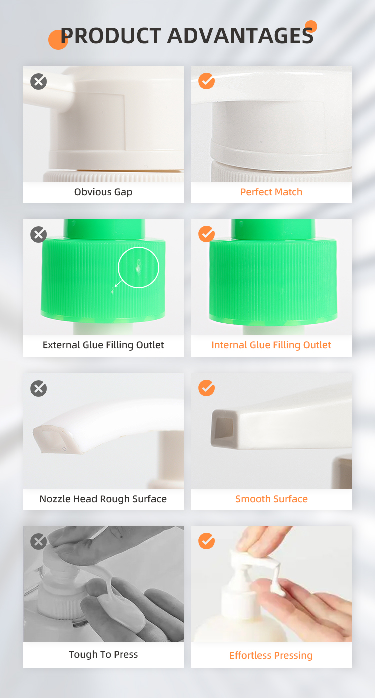 China Manufacturer Supply 33mm For Shampoo Essential Oil Lotion Pump Bottle Dispenser