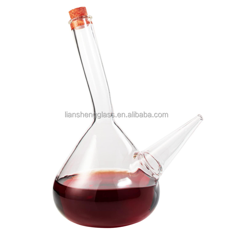 Lead Free Glass Wine Decanter For Wine Gift Glass Collar Material OEM ODM