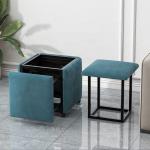Orange Ottoman 5 In 1 Cube Stool Organizer Low Seat Chair Household Rubiks