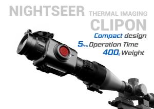 Quality Compact Thermal Clip On , Lightweight 5 Hours Standby Day Night Thermal Scope wholesale