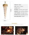 Hotel Theater Villa Large Chandelier Lighting Luxury Stainless Steel Multi-layer