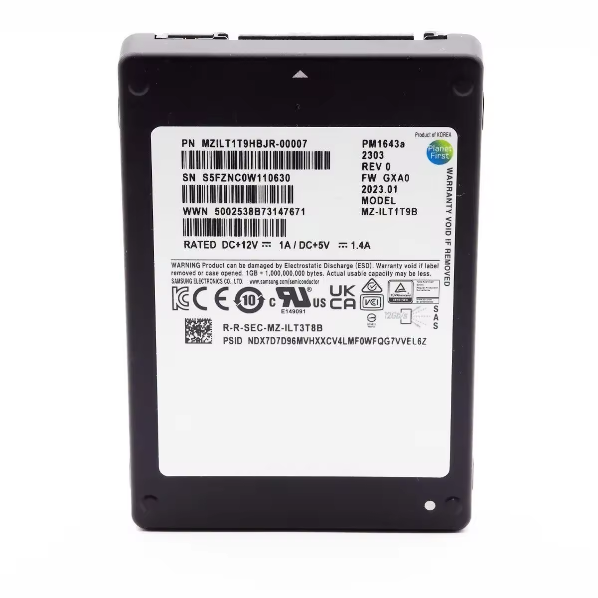 Customized high quality 1.92TB PM1643a MZILT1T9HBJR-00007 2.5" SAS 12Gb/s Enterprise SSD