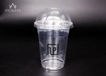 Shaped Lids Cold Drink Disposable Cups PET / PP Leak Resistant for Milk Tea