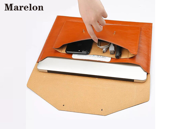 Apple Wallet Ipad Felt Tablet Case , Leather Laptop Sleeve Case Stand Cover Portfolio