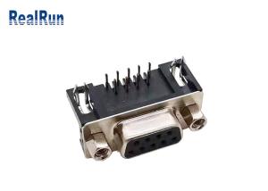 Quality Right Angle 1000VAC PBT Insulator D Sub Connector VGA DR 9 Pin wholesale
