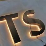 Stainless Steel LED Backlit Characters Shopping Mall Signs Illuminated