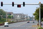 Galvanized Road Street 6M Steel Pipe Traffic Light Pole , Gr50 7M 11M Bracket