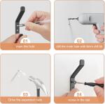 Convenient Wall Hooks for Hanging Clothes Heavy Duty Black Hangers 0.51*0.51*3