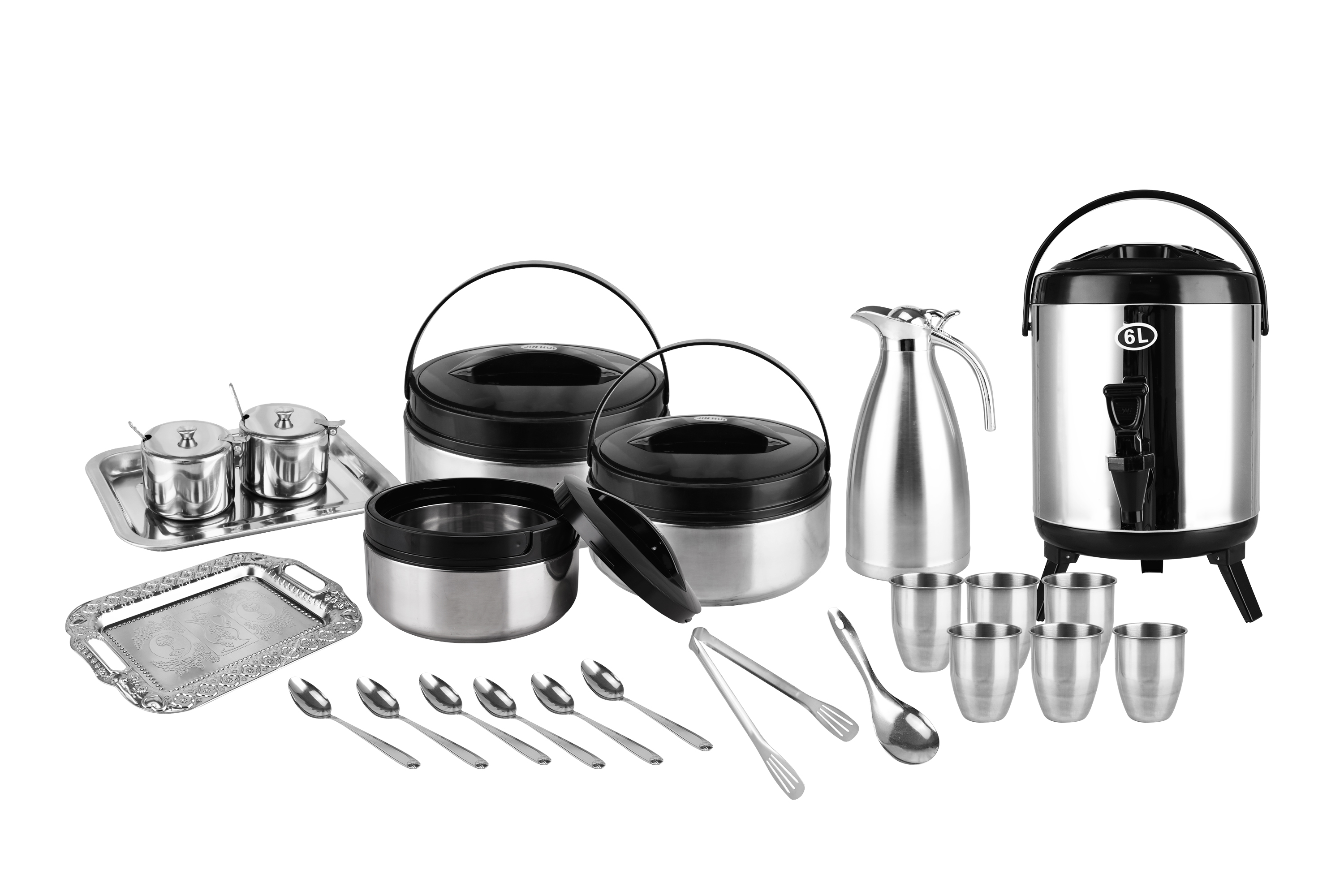 Wholesale Cost Family Cooking Pot Set 25pcs Stainless Steel 410 Cookware Cooking
