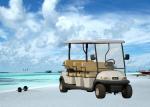 White 8 Seater Buggy , Electric Golf Cart Street Legal For Amusement Park