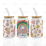 UV DTF Cup Wrap Transfers 16oz Alta Calidad Custom Pretty Princess UV DTF