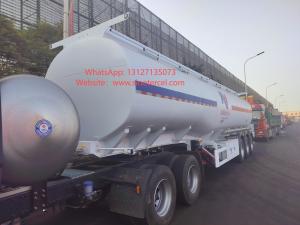 Quality 3Axles White Oil Tank Semi Trailer With 45CBM Loading Capacity wholesale