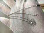 Round Diamond 18K Gold Jewelry With Vintage Alhambra Pendant VCARA46100