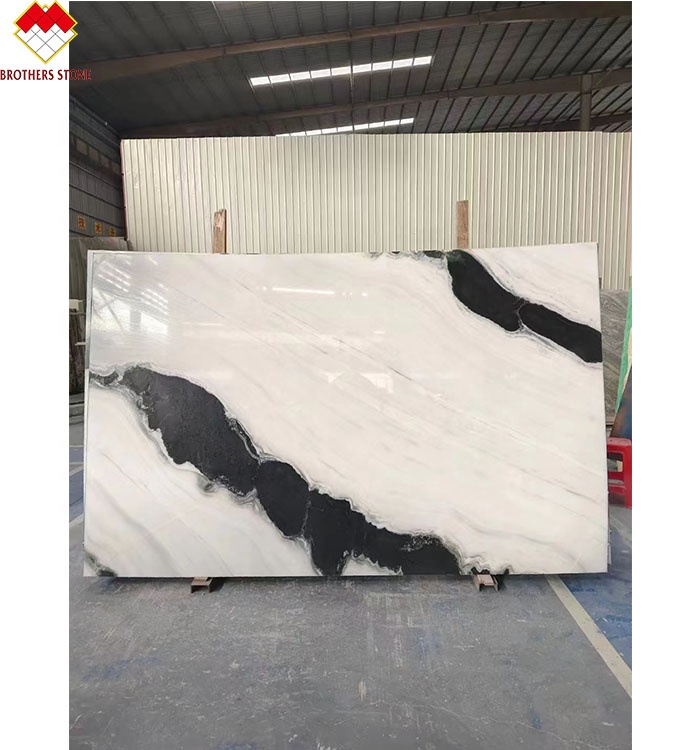 18mm Thickness Big Slab Modern Natural Panda White Marble Spiral Steps Staircase