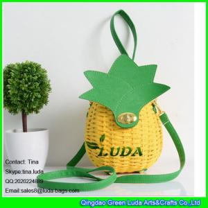 Quality LUDA 2016 hot sale wicker handbags handmade pineapple rattan straw bags wholesale