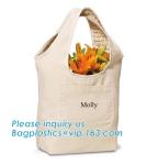 promotional orange canvas cotton shopping bags custom made handle eco friendly