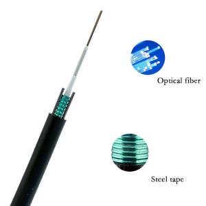 Quality Outdoor 2 Core Armored Cable Fiber Optical With MDPE Sheath 7.6mm Diameter wholesale