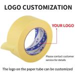 24mm Yellow Masking Tape For Car Heat Resistant And Customized Logo