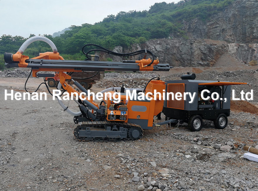 Hydraulic Crawler DTH Down The Hole Drilling Rig 68HP Diesel Engine 20m Drill Depth