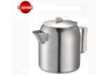 Shark Fin Stainless Steel Tea Pots 1800ml Silk Printing Logo metal teapots