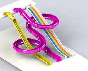 Quality Amusement Park All Ages Fiberglass Custom Waterslides For Water Park Fun wholesale