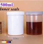 Clear Translucent Wide Mouth 250ml 500ml PP Plastic Cosmetic Jar Cosmetic