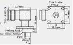 TNC Hermetic Female Right Angle 4-Hole Flange RF Connector for Microstrip