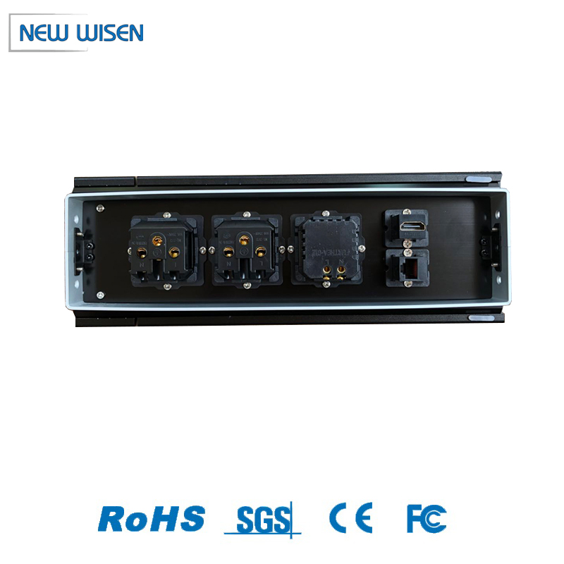 10A Desktop Power Sliding Socket Multimedia Electrical Outlet Box