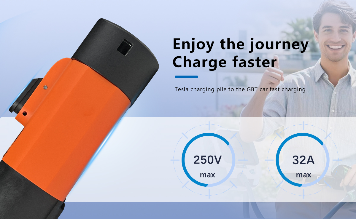 220V 32A J1772/type1 to Type2 EV Charging Connector Portable Car Adapter Charger with Operation Voltage