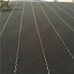 Elegant Women Dress 95% Polyester 5% Viscose Plain Stripes Fabric For Woolen