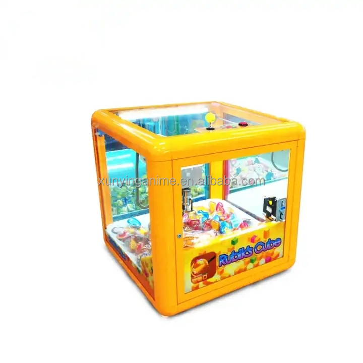 Coin Operated Magic Cube Crane Games Mini Claw Machine with and 114KG Capacity