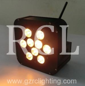 Quality Battery Wireless 9X15W RGBAW 5 in 1 LED Flat PAR Light wholesale
