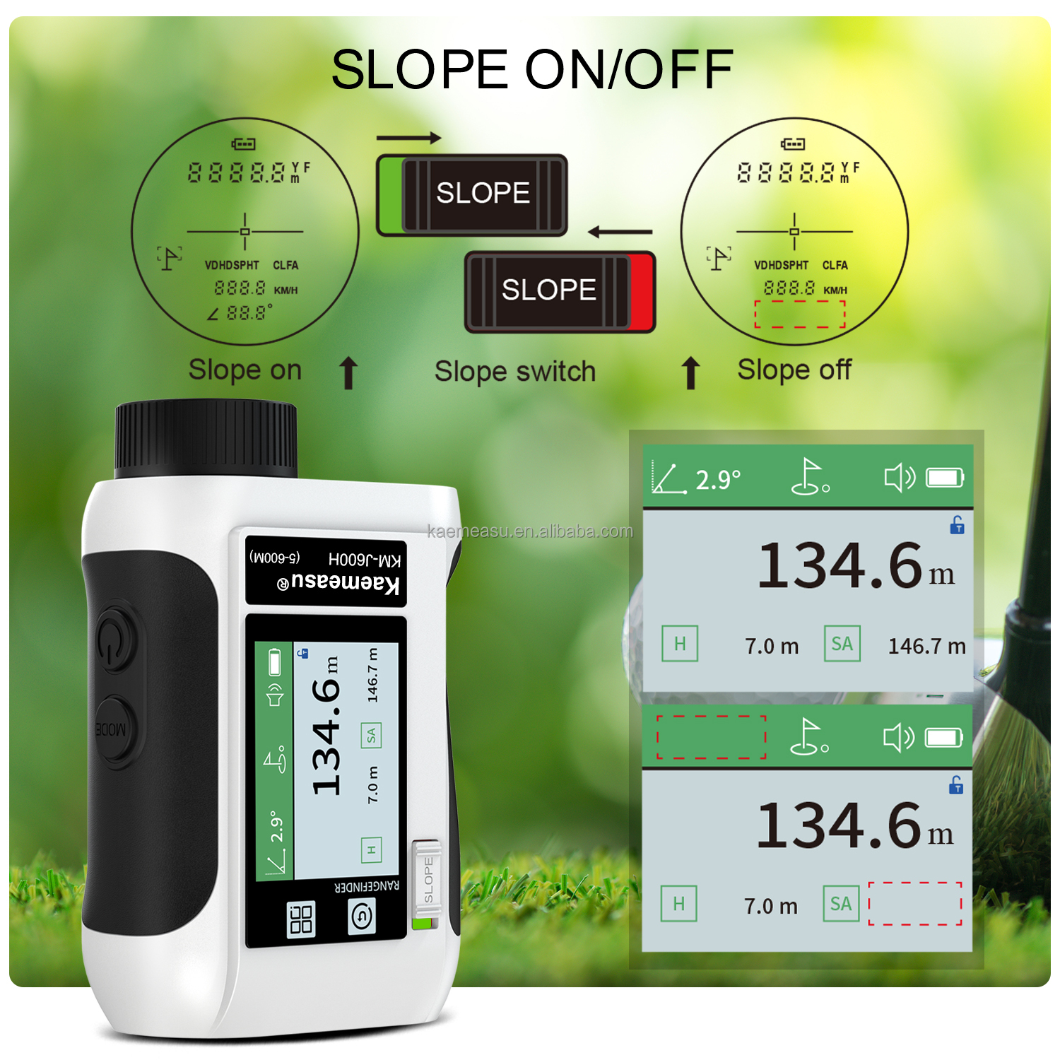 6.5X Magnification Golf Sport Laser Range Finder with Upgraded LCD Screen and Optical Instruments