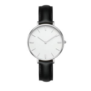 Quality Black Genuine Leather Ladies Wrist Watches With Interchange Strap wholesale