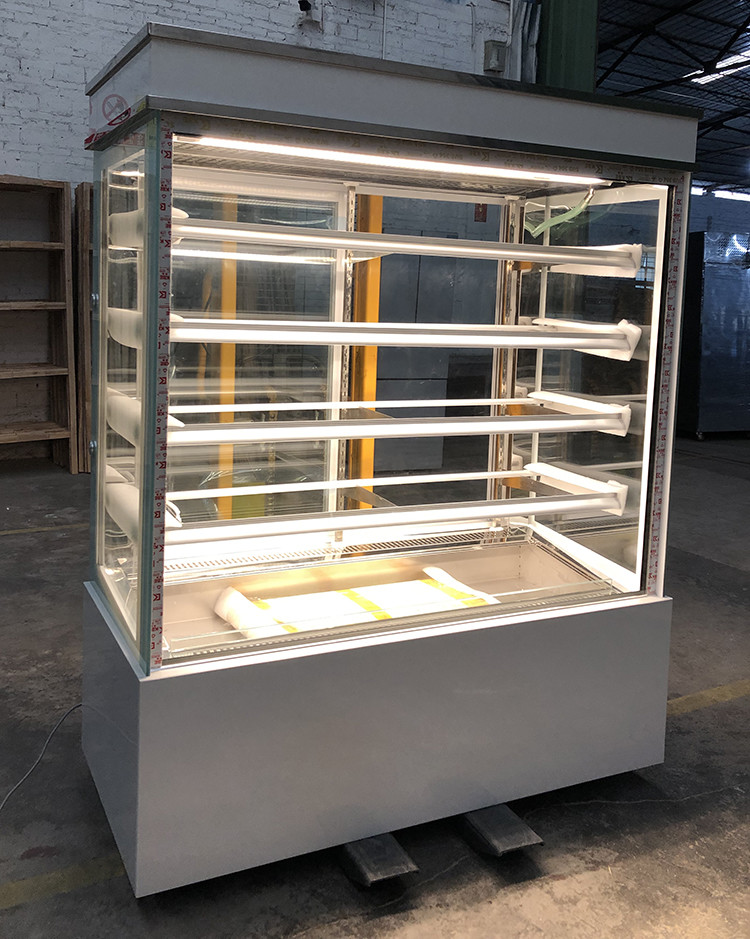 1.8m Bakery Glass Showcase With Optional Led Lighting Bottom Mount Type
