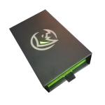 Green Paper Cardboard Stock Gift Box for Car Keychain Pull Out Drawer Custom EVA