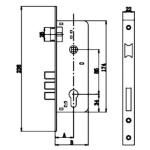 Interior Door Full Mortise Lock Mortise Style Lock High Security 7011-3F Iso9001