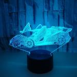 Creative sports car 3D small table lamp Advertising creative gift 3D visual