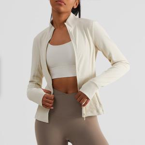Quality Four Way Stretch Women Zipper Horse Riding Tops Jacket Standing Collar wholesale