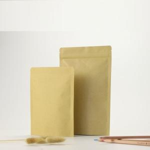 Quality Aluminum food packaging Aluminizing Kraft Paper stand up zipper bag wholesale