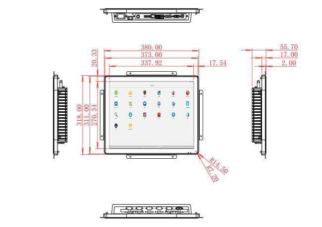 17-Inch Android All-in-One for Factory Automation and Security Systems