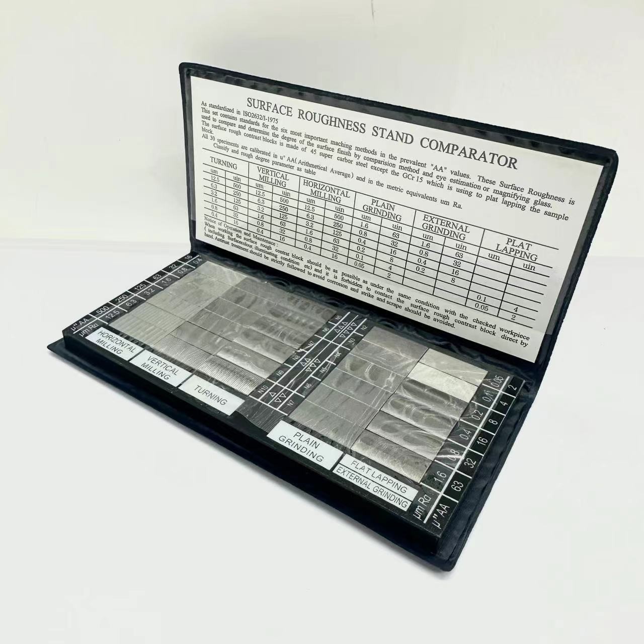 45 Super Carbon Steel Surface Roughness Comparator Contrast Specimen Block for Industrial