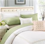 Sateen Stripe Solid Color 1800 Series Egyptian Cotton 4pcs Sheet Set