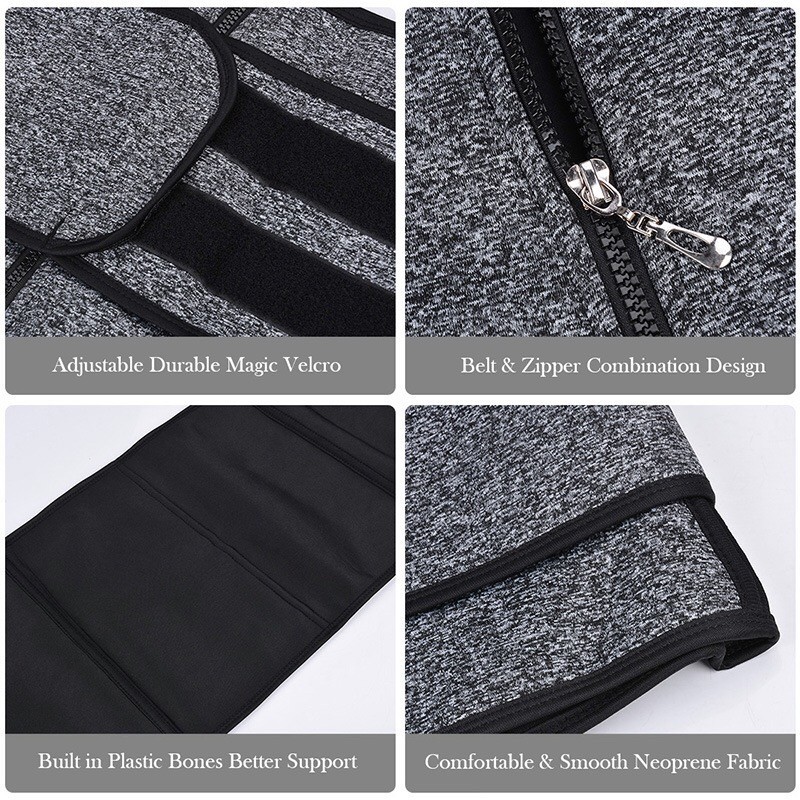 1 - 5mm Neoprene Women Slimming Belt With Zipper Closure