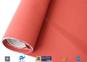 Quality 580gsm 17oz 3732 Red Silicone Coated Fiberglass Fabric Pipe Heat Insulation wholesale