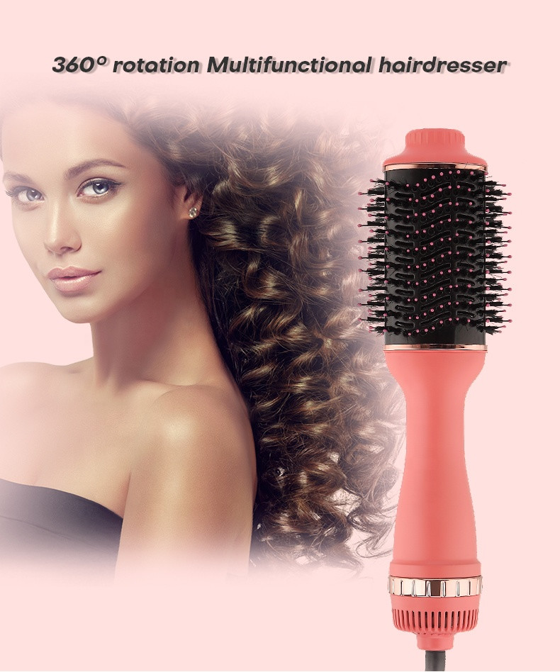 Ionic Hot Hair Brush Dryer , Hair Volumizer Styler For Travel Hotel Salon