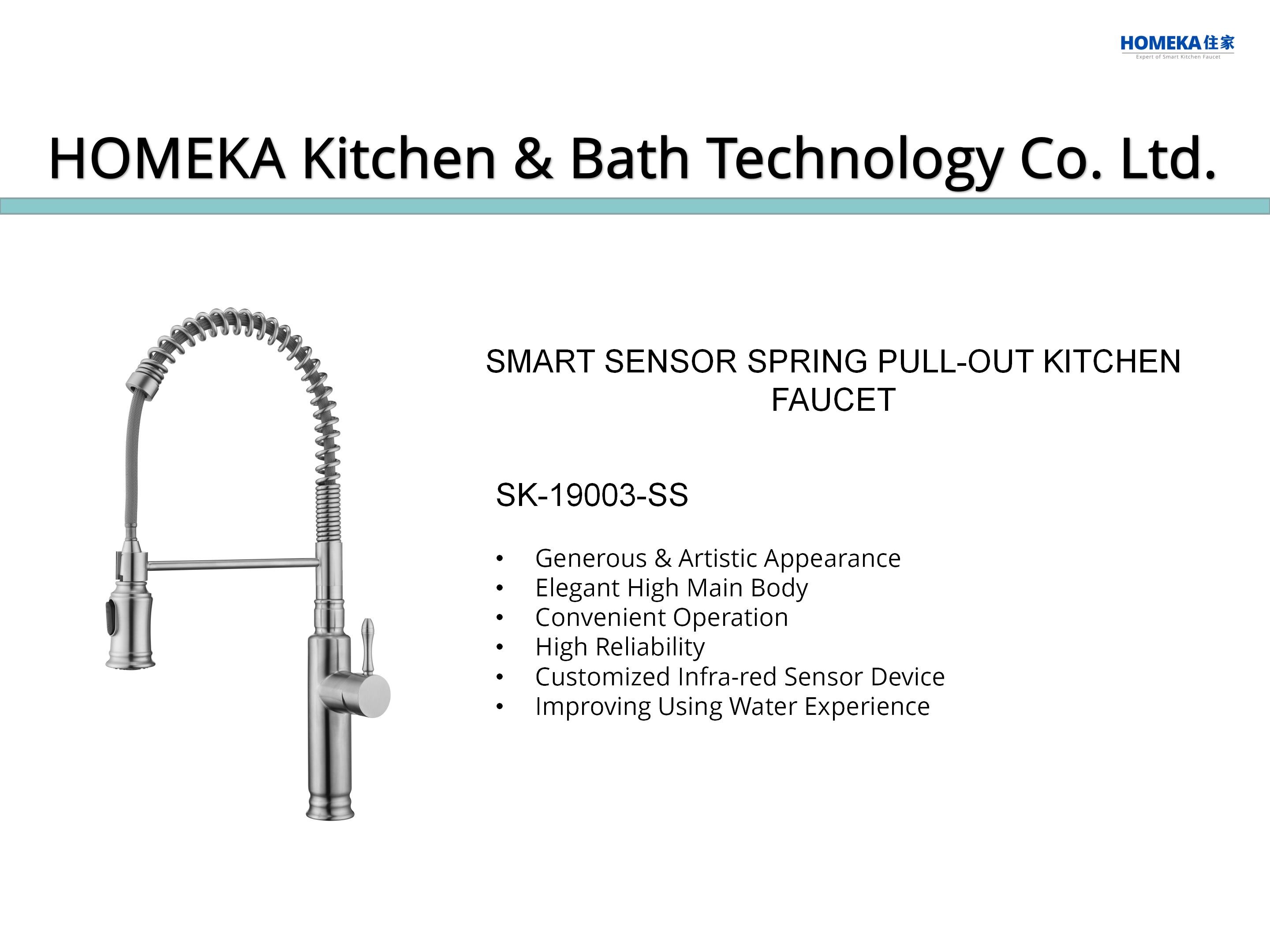 Single Lever Deck Mount Kitchen Sink Faucet Retractable Hose DC4.5V-6.5V