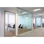 Sound Proof Glass Partition Wall , Frameless Glass Office Walls 108mm 90mm