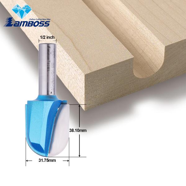 Lamboss Round Nose Bit 6/8/12.7mm Deep Wood Round Carving Bits Round Milling